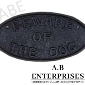 Handcrafted cast iron wall plaque AB-WP-06 with natural iron patina finish by A.B. Enterprises, India – durable and decorative design.