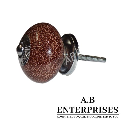 Ceramic Cabinet Knob brown available in all Pantone colors by A.B. Enterprises India