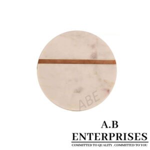 Handcrafted marble coaster AB-C-01 – premium drink coaster by A.B. Enterprises India