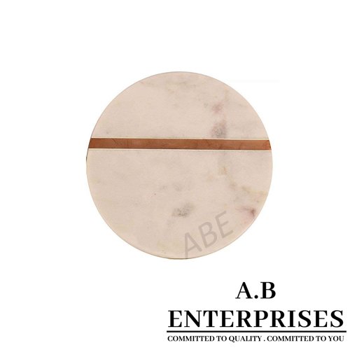 Handcrafted marble coaster AB-C-01 – premium drink coaster by A.B. Enterprises India