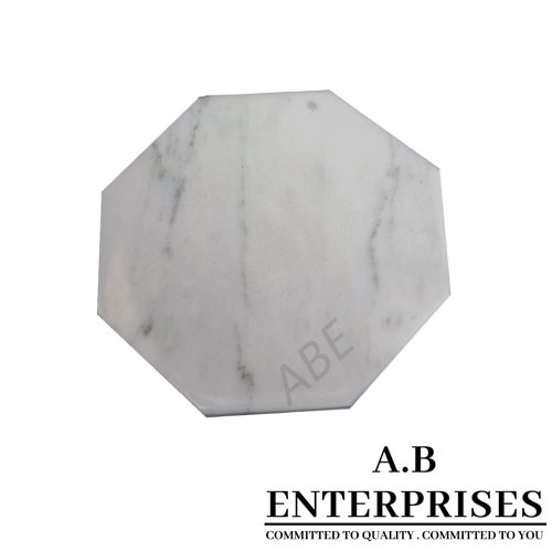Handcrafted marble coaster AB-C-06 – premium drink coaster by A.B. Enterprises India