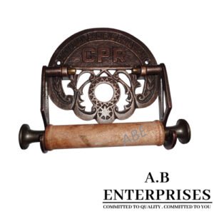 Handcrafted decorative toilet paper holder AB-TPH-7 – Cast Iron with Copper Antique finish by A.B. Enterprises