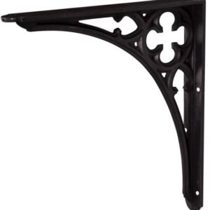 Handcrafted cast iron shelf bracket by A.B. Enterprises – strong and decorative wall support for homes, offices, and interiors.