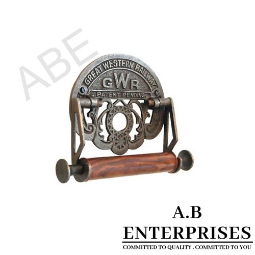 Handcrafted decorative toilet paper holder AB-TPH-7 – Cast Iron with Copper Antique finish by A.B. Enterprises