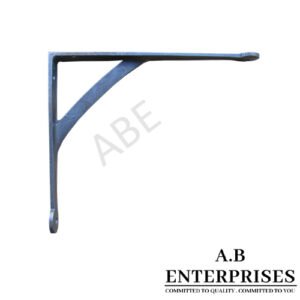 Handcrafted cast iron shelf bracket by A.B. Enterprises – strong and decorative wall support for homes, offices, and interiors.