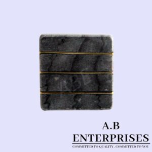 Marble Stone Cabinet Knob in black pattern by A.B. Enterprises India