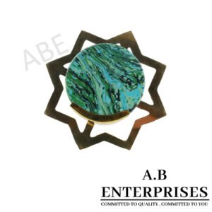 Marble Stone Cabinet Knob in green pattern by A.B. Enterprises India