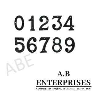 Handcrafted numeral in handforged iron with natural patina finish by A.B. Enterprises, India.