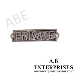 Handcrafted cast iron wall plaque AB-WP-13 with natural iron patina finish by A.B. Enterprises, India – durable and decorative design.