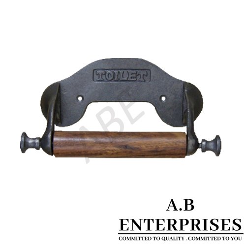 Handcrafted decorative toilet paper holder AB-TPH-7 – Cast Iron with Copper Antique finish by A.B. Enterprises
