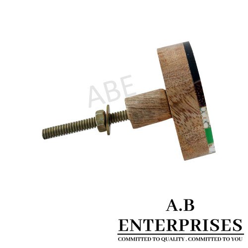 Wooden Cabinet Knob with multicolor design by A.B. Enterprises India