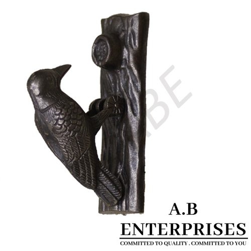 Cast Iron Woodpecker Decorative Door Knocker by A.B. Enterprises India
