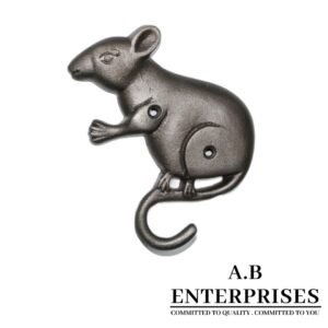 Cast Iron Rat Hook – Handmade Decorative Wall Hook by A.B. Enterprises